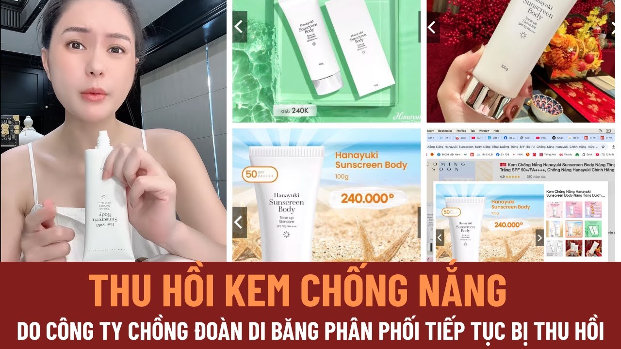 Mỹ phẩm Hanayuki bị thu hồi: Không có dấu hiệu hình sự